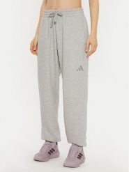 Adidas Spodnie dresowe ALL SZN Fleece IY6772 Szary Loose Fit. Szare spodnie sportowe damskie Adidas, bez wzorów, z dresówki. Za 189.99 zł.