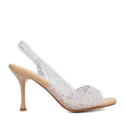 Sandały JENNY. Brązowe sandały damskie Jenny, bez wzorów, bez obcasa, na szpilce, bez zapięcia. Za 139.99 zł.