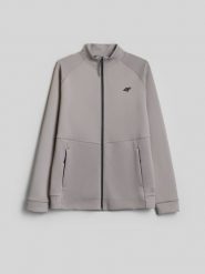 4F Bluza treningowa regular bez kaptura męska - szara L. Szare bluzy męskie 4F, l, bez wzorów, bez ramiączek, bez kaptura. Za 199.99 zł.