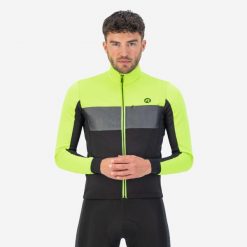Kurtka rowerowa męska Rogelli Attq, mocno ocieplana. Czarne kurtki sportowe męskie Rogelli, na zimę, m, bez wzorów, bez kaptura, rowerowe. Za 378.00 zł.