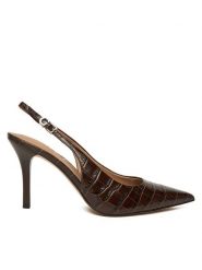 Guess Szpilki FLFPLS LEP05 Brązowy. Brązowe szpilki damskie Guess, z aplikacjami, ze skóry, bez obcasa, na szpilce, bez zapięcia. Za 679.99 zł.