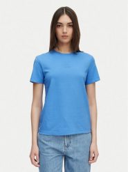 Calvin Klein Jeans T-Shirt LV044G200G Granatowy Regular Fit. Niebieskie t-shirty damskie Calvin Klein Jeans, s, bez wzorów, z bawełny, bez kołnierzyka, bez ramiączek. Za 209.99 zł.