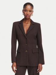 Marella Marynarka Amico1 2625046251 Brązowy ciemny Slim Fit. Brązowe marynarki i żakiety damskie Marella, bez wzorów, z syntetyku, bez kołnierzyka, bez ramiączek. Za 849.99 zł.
