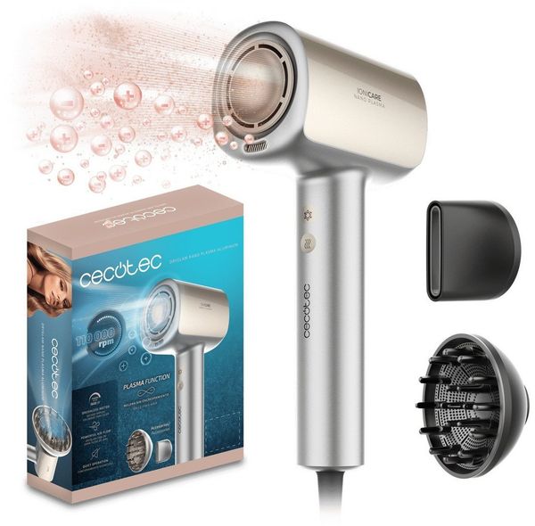 Cecotec Suszarka do włosów DryGlam Nano Plasma Aluminium. Suszarki do włosów Cecotec. Za 303.15 zł.