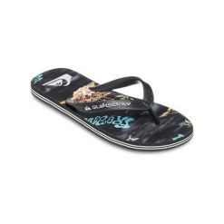 Klapki dla Mężczyzn MOLOKAI ART 25 Czarny. Niebieskie klapki męskie Quiksilver, bez wzorów, z gumy, bez zapięcia. Za 99.99 zł.