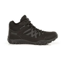 Buty trekkingowe męskie Edgepoint Mid Regatta. Czarne buty zimowe męskie Regatta, bez zapięcia. W wyprzedaży za 279.99 zł.