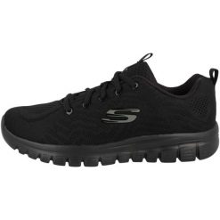 Buty do chodzenia damskie, Skechers Graceful Get Connected. Czarne obuwie sportowe damskie Skechers, bez wzorów, z materiału, bez zapięcia, trekkingowe, Skechers Sport. Za 199.99 zł.
