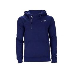 Bluza z kapturem Victor V-03400 B. Niebieskie bluzy damskie Victor, l, bez wzorów, prążkowane, sportowe, bez ramiączek, z kapturem. Za 219.99 zł.
