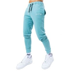 Spodnie sportowe męskie Justhype Acid Wash Joggers. Niebieskie spodnie sportowe męskie Hype, l, bez wzorów, z bawełny. Za 149.99 zł.