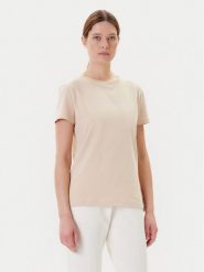 Guess T-Shirt V3BI11 J1314 Beżowy Regular Fit. Brązowe t-shirty damskie Guess, l, z aplikacjami, z bawełny, bez kołnierzyka, bez ramiączek. Za 109.99 zł.