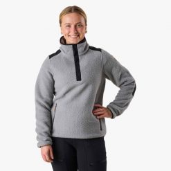 Bluza polarowa do wędrówek damska Swedemount Nordkap Pile Halfneck. Czarne bluzy damskie SWEDEMOUNT, na zimę, bez wzorów, z polaru, sportowe, bez ramiączek, bez kaptura. Za 399.99 zł.