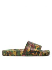 Off-White Klapki OMIC001S22MAT0065700 Zielony. Zielone klapki męskie OFF-WHITE, bez wzorów, ze skóry, bez zapięcia. Za 619.99 zł.