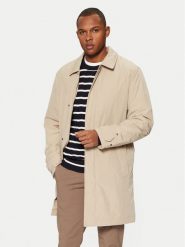 Tommy Hilfiger Płaszcz przejściowy MW0MW37651 Beżowy Regular Fit. Brązowe płaszcze męskie Tommy Hilfiger, l, bez wzorów, z syntetyku, bez kołnierzyka, bez kaptura. Za 979.99 zł.
