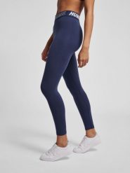 Damskie bawełniane legginsy o średnim kroju Hummel TE Maja. Niebieskie legginsy damskie Hummel, bez wzorów, z bawełny. Za 95.50 zł.
