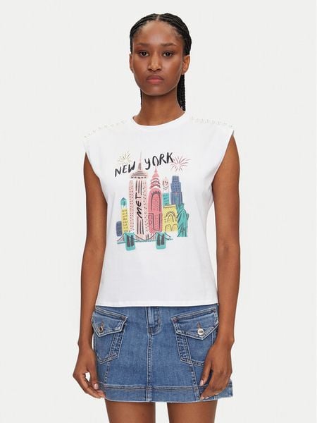 MET Bluzka M10 274TS Biały Regular Fit. Białe bluzki damskie MET, m, bez wzorów, z bawełny, bez kołnierzyka, bez ramiączek. Za 159.99 zł.