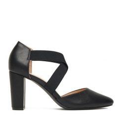 Czółenka Clara Barson. Czarne czółenka damskie Clara Barson, bez wzorów, bez obcasa, bez zapięcia. Za 129.99 zł.