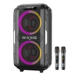 Głośnik bezprzewodowy Bluetooth W-KING T9 Pro 120W (czarny). Czarne głośniki przenośne W-KING. Za 1,129.99 zł.