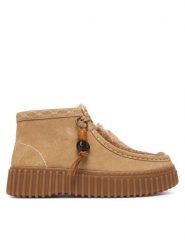 Clarks Trzewiki Torhill Moss 26329429 Beżowy jasny. Brązowe botki damskie Clarks, bez wzorów, ze skóry, bez obcasa, na płaskiej podeszwie, bez zapięcia. Za 519.99 zł.