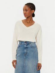 Weekend Max Mara Sweter Rania 2515361051 Écru Regular Fit. Swetry nierozpinane damskie Weekend Max Mara, m, bez wzorów, z bawełny, bez kołnierzyka, bez ramiączek. Za 599.99 zł.