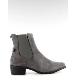 Szare Smukłe sztyblety z kokardką M270 Grey. Szare botki damskie ButyModne, bez wzorów, bez obcasa, na obcasie, bez zapięcia. W wyprzedaży za 129.00 zł.