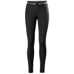 Legginsy damskie Helly Hansen Lifa. Czarne legginsy damskie Helly Hansen, bez wzorów, z materiału. Za 192.80 zł.
