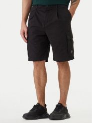 HUGO Szorty materiałowe Gregry 50559604 Czarny Slim Fit. Czarne szorty męskie Hugo, bez wzorów, z bawełny. Za 519.99 zł.