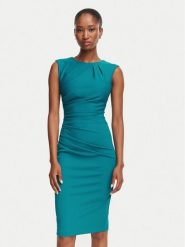 Rinascimento Sukienka koktajlowa CFC0130273003 Turkusowy Slim Fit. Niebieskie sukienki damskie Rinascimento, l, bez wzorów, z syntetyku, wizytowe, bez kołnierzyka, bez ramiączek. Za 469.99 zł.