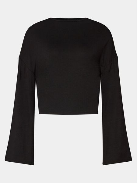 Gina Tricot Bluzka 22672 Czarny Regular Fit. Czarne bluzki damskie Gina Tricot, l, bez wzorów, z wiskozy, bez kołnierzyka, bez ramiączek. Za 99.99 zł.