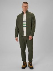 4F Spodnie dresowe joggery męskie - khaki M. Brązowe spodnie sportowe męskie 4F, l, bez wzorów, z dresówki. Za 159.99 zł.