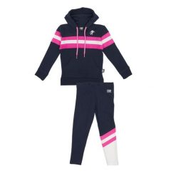 Bluza z kaptur na co dzień na siłownię. Niebieskie bluzy damskie LEONE 1947 APPAREL, bez wzorów, z dresówki, sportowe, bez ramiączek, bez kaptura. Za 136.83 zł.