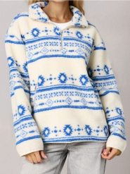 Bluza sherpa ze stójką na zamek - wielobarwny. Bluzy damskie Sinsay, l, bez wzorów, bez ramiączek, bez kaptura. Za 69.99 zł.