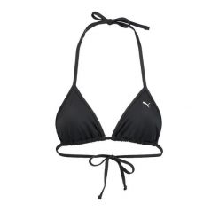 Damska góra od bikini Puma w kształcie trójkąta w kolorze czarnym. Czarne bikini Puma, bez wzorów. Za 75.99 zł.