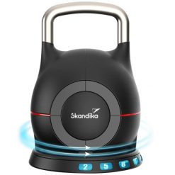Kettlebell treningowy regulowany od 2 do 20 kg, 7 stopni obciążenia. Czarne piżamy męskie SKANDIKA, bez wzorów, z materiału, bez kołnierzyka, bez ramiączek, długie. Za 639.00 zł.