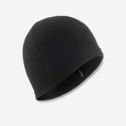 Czapka narciarska dla dorosłych Wedze Firstheat. Czarne czapki damskie WED'ZE, na zimę, bez wzorów, z materiału, sportowe. Za 14.99 zł.