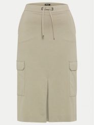 Olsen Spódnica midi 16001362 Khaki Regular Fit. Brązowe spódnice damskie Olsen, bez wzorów, z bawełny, midi. Za 499.99 zł.