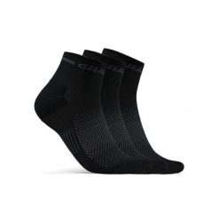 Skarpety Craft Core Dry Mid - Czarny. Czarne skarpetki damskie Craft, bez wzorów, z materiału. Za 149.50 zł.
