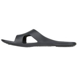 Klapki basenowe męskie Nabaiji Slap 100 Basic. Szare klapki męskie Decathlon, bez wzorów, z materiału, bez zapięcia. Za 29.99 zł.