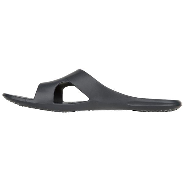 Klapki basenowe męskie Nabaiji Slap 100 Basic. Szare klapki męskie Decathlon, bez wzorów, z materiału, bez zapięcia. Za 29.99 zł.