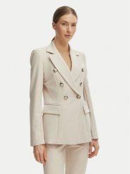 Maryley Marynarka 26EB139/43LA Beżowy jasny Regular Fit. Brązowe marynarki i żakiety damskie Maryley, bez wzorów, z syntetyku, bez kołnierzyka, bez ramiączek. Za 579.99 zł.