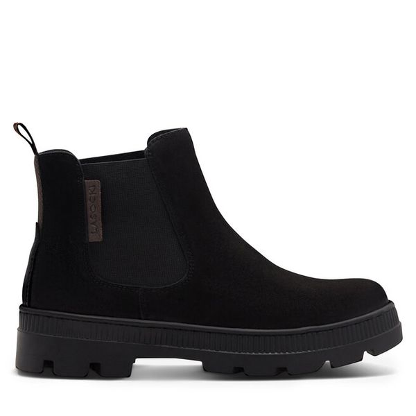 Botki Lasocki. Czarne botki damskie Lasocki, bez wzorów, bez obcasa, na płaskiej podeszwie, bez zapięcia. Za 219.99 zł.