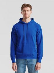 Lekka bluza z kapturem Fruit Of The Loom Azul. Niebieskie bluzy damskie fruit of the loom, m, bez wzorów, z bawełny, bez ramiączek, z kapturem. Za 161.99 zł.