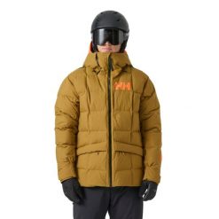 Kurtka z kapturem Helly Hansen Emiko Ridable. Brązowe kurtki sportowe męskie Helly Hansen, na zimę, l, bez wzorów, z kapturem, narciarskie. W wyprzedaży za 1,598.00 zł.