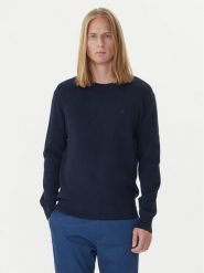 Calvin Klein Sweter LV04LB327G Granatowy Regular Fit. Niebieskie swetry męskie Calvin Klein, m, bez wzorów, z bawełny, bez kołnierzyka, bez ramiączek. Za 469.99 zł.