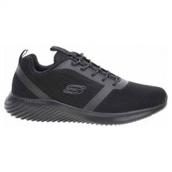 Buty do chodzenia męskie Skechers Bounder. Czarne buty sportowe męskie Skechers, bez wzorów, z materiału, bez zapięcia, trekkingowe. Za 298.00 zł.