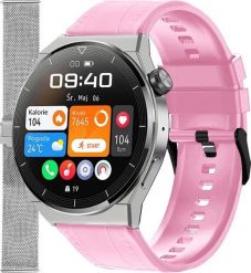 Smartwatch Enter SAT.111.239.1411-SET Różowy. Czerwone zegarki smartwatch Enter, bez wzorów. Za 299.00 zł.