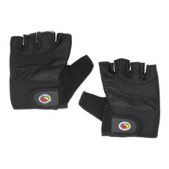 Rękawice do podnoszenia ciężarów fitness SMJ sport. Czarne rękawiczki damskie SMJ, bez wzorów. Za 23.95 zł.