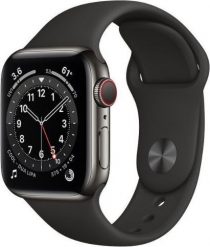 Smartwatch Apple Watch 6 GPS + Cellular 40mm Gray Steel Black Sport Czarny (M06X3WB/A). Czarne zegarki smartwatch Apple, bez wzorów. Za 3,168.06 zł.