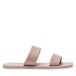 Klapki JENNY. Brązowe klapki damskie Jenny, bez wzorów, bez obcasa, bez zapięcia. Za 39.99 zł.