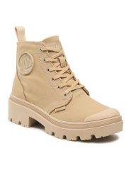 Palladium Trapery Pallabase Twill 96907-227-M Beżowy. Brązowe trapery damskie Palladium, z materiału, bez zapięcia. Za 319.99 zł.
