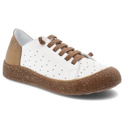 Półbuty damskie Ravini, ze skóry naturalnej licowej ażurowa cholewka sznurowanie wygodna podeszwa casual, białe, 1301-1. Białe półbuty damskie Ravini, w ażurowe wzory, z jeansu, casualowe, bez obcasa, bez zapięcia. Za 309.00 zł.